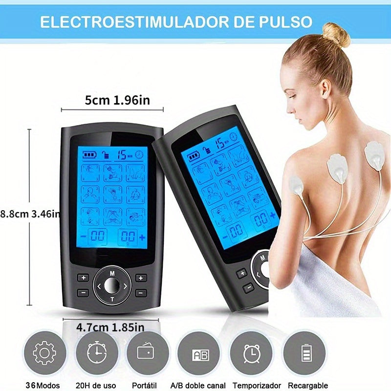 Digital Tens body Stimulator – 36 Modes Ems Acupuncture(Black)