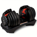 Adjustable Dumbbell 24Kg With Anti-Slip Metal Handle(Black)