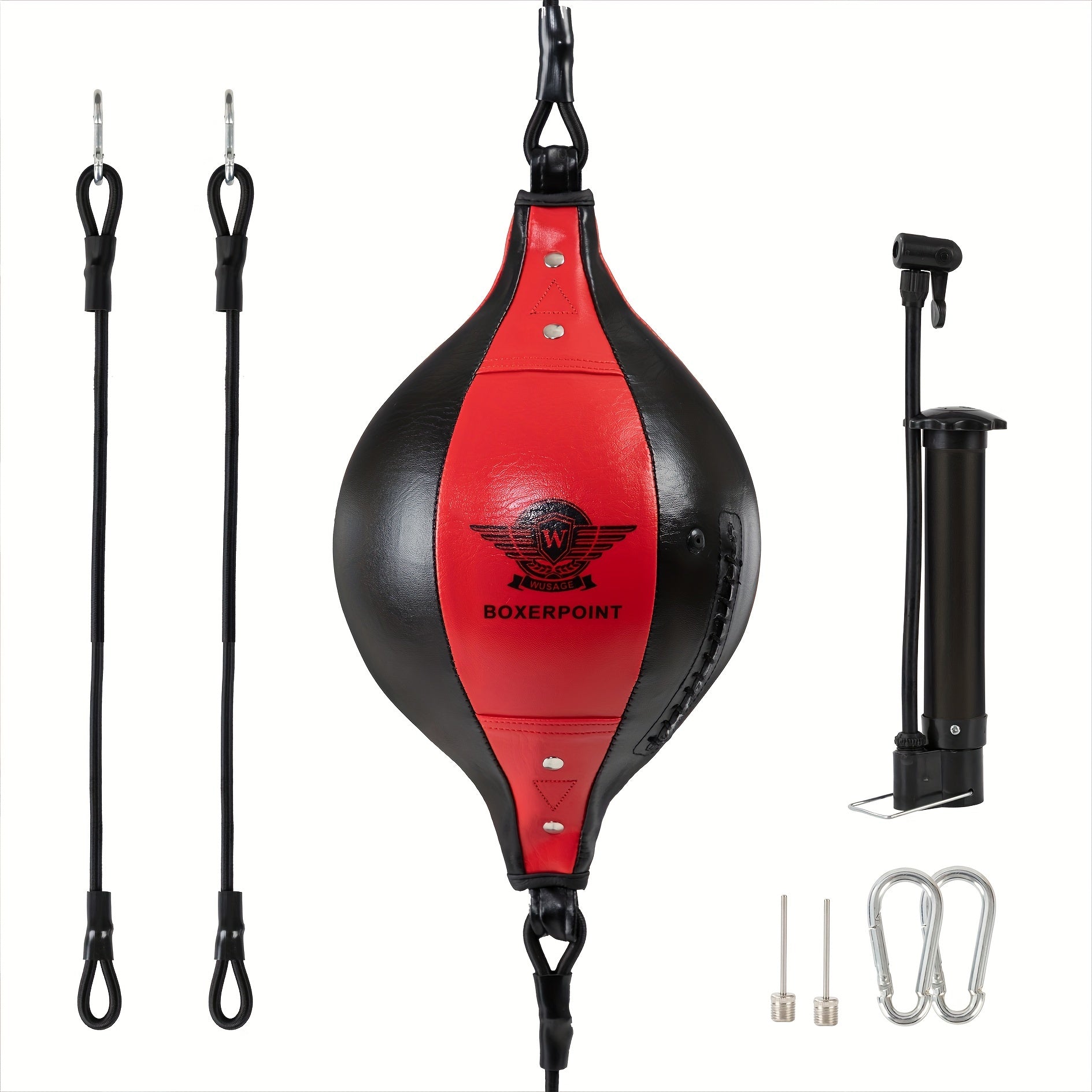 Double End Bag for MMA Training - Speed, Agility, and Reaction Punching Ball(Red)