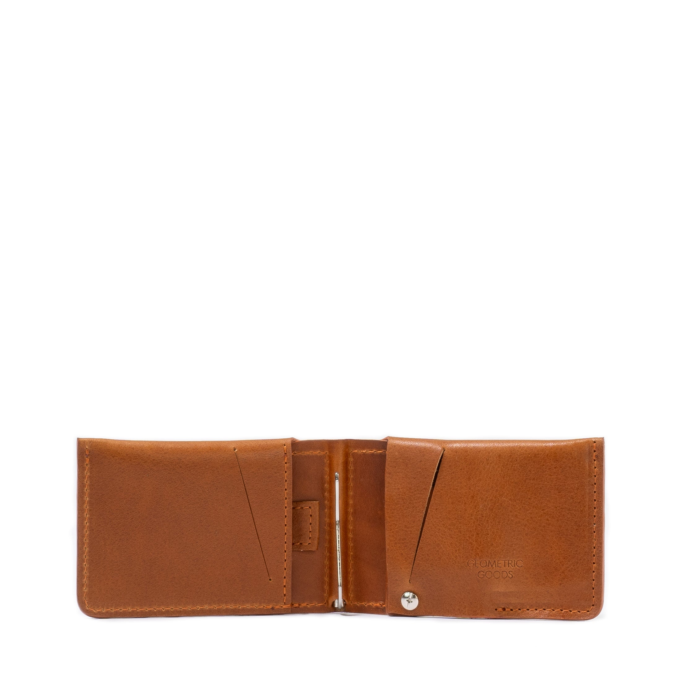 Leather Wallet with Money Clip for AirTag