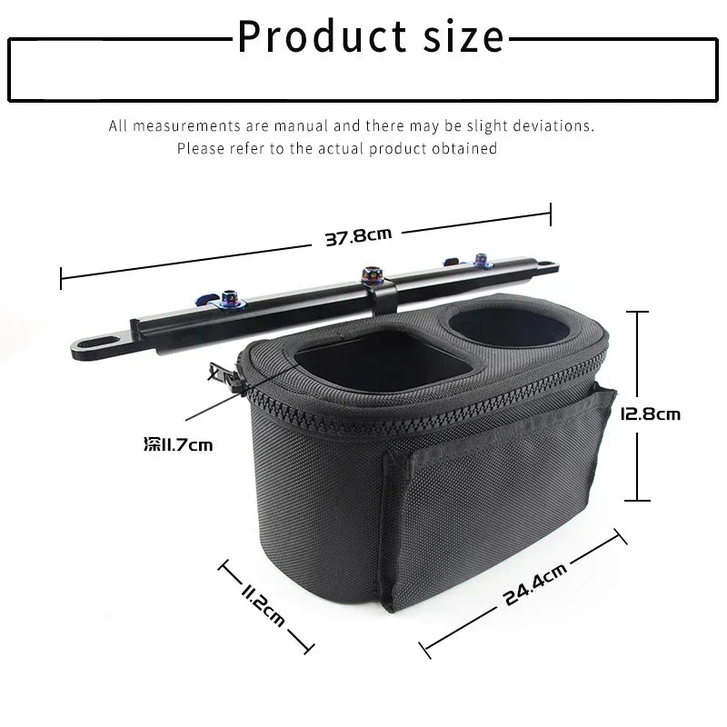 Motorcycle Handlebar Drinking Water Bottle Holder With Storage Bag For Yamaha Nmax Xmax Tmax 300 250 155