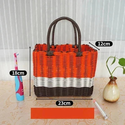 Handmade Wicker Picnic And Storage Basket With Handles