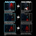 Smart Radar Bicycle Tail Light Brake Sensing Black