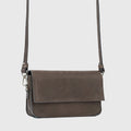 Leather Shoulder Bag - Curie (Gray)